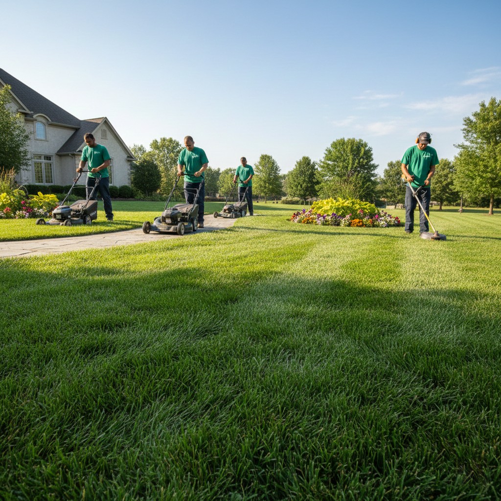Professional grass maintenance service